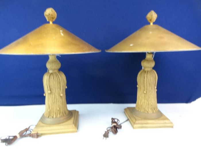 Pair of Contemporary Decorative Lamps Tassel