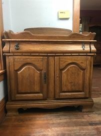 Oak dry sink