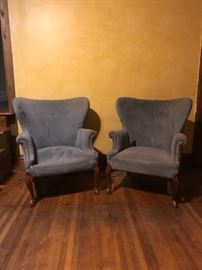 Antique wingback chairs