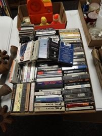 lot of cassette tapes