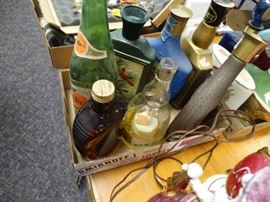 lot of liquor bottles