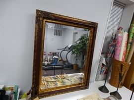 Nice wood frame wall mirror