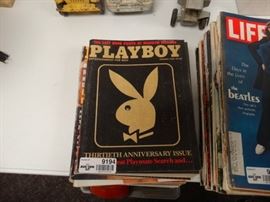 Stack of Vintage Playboys