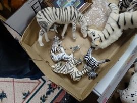 Various Zebra figurines