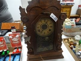 vintage wooden wall clock