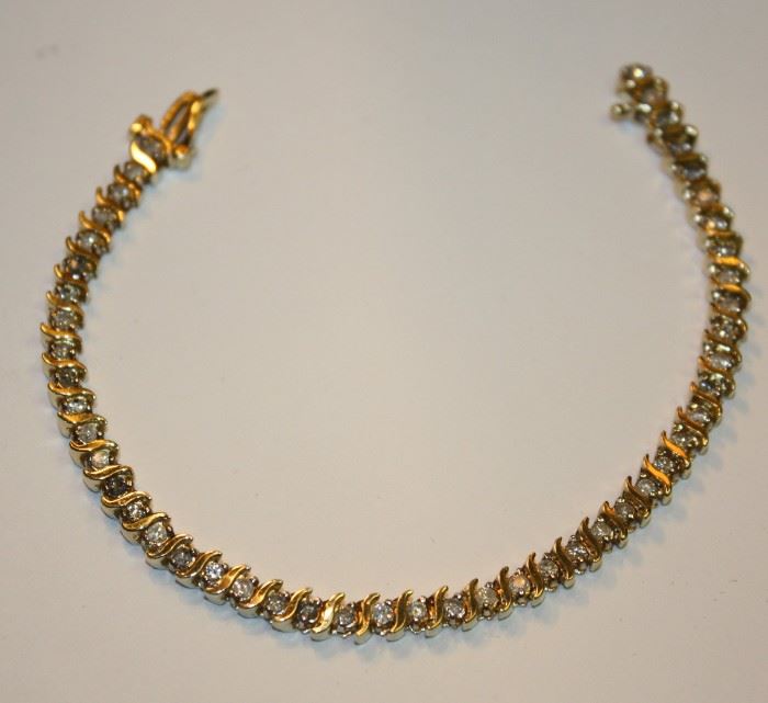 14K Gold Diamond Tennis Bracelet