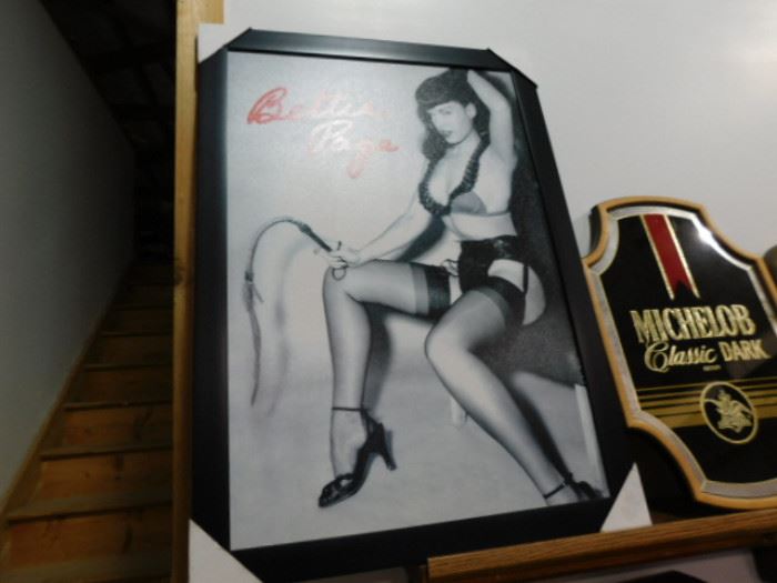 Betty Page Framed art