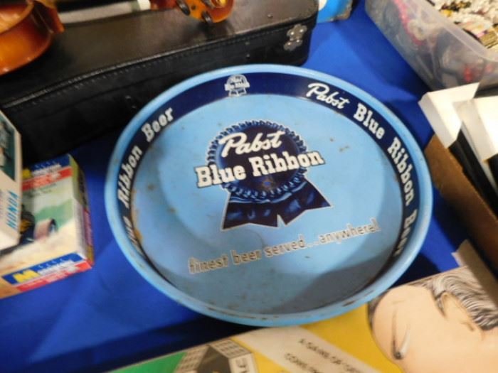 Pabst Blue Ribbon beer tray