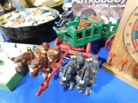 Cast Iron horse drawn wagon