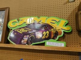Camel NASCAR tin sign