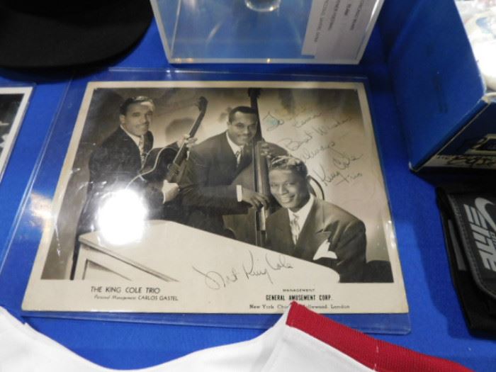 Nat King Cole autographed photo
