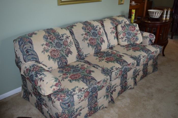 Upholstered Floral Sleeper Sofa 78" X 36"