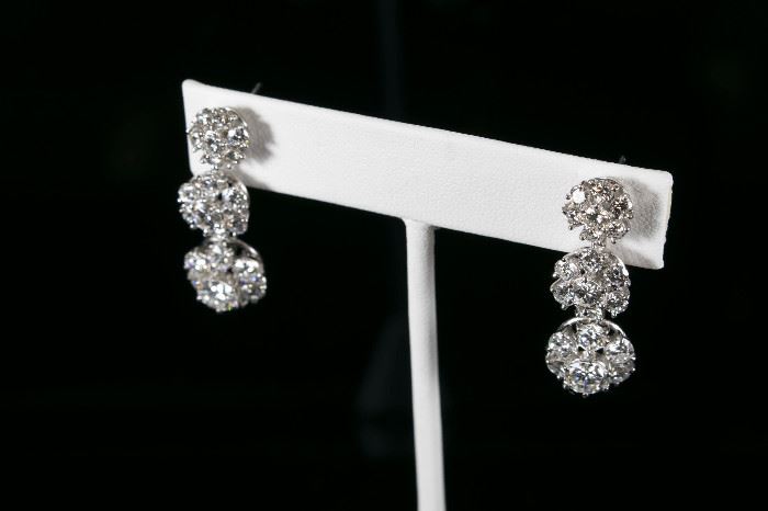 Estate Jewelry Diamond Earrings 