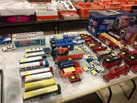 Lionel die cast vehicles and buses. Greyhound Corgi. Limited edition.  Most boxes are in our warehouse. 