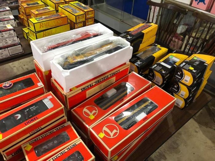 All boxedLionel Trains as well as Rail King, American Flyer and more are available to bid on right now on Live Auctioneer.