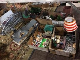 Lots of Train accessories available for bidding in house only at the auction.