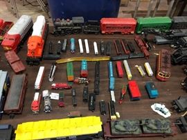 mini train ornaments ( hallmark boxes in warehouse)
