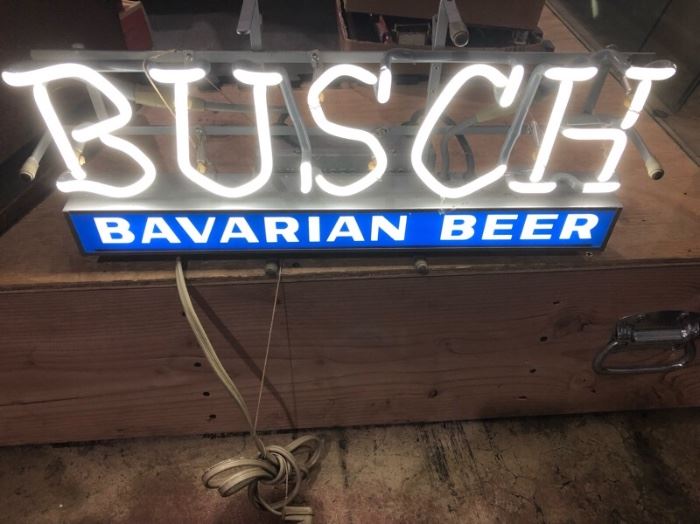 Busch Bavarian Beer neon