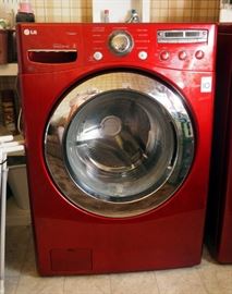 LG Red Front Loading Washer Model # WM2650H*A With Manual, 39" x 27" x 27"