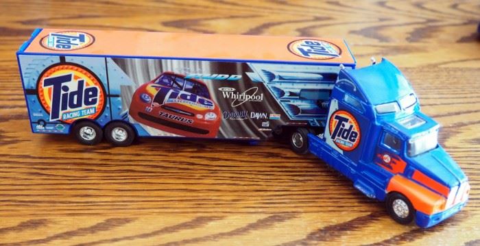 Assorted Die Cast Models, Nascar Racers, Durago Viper GTS, Johnny Lightening Hotrod And Tide Racing Team Semi, 4 Total Pieces