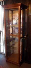 Lighted Glass Display Case, 76" x 24" x 12"
