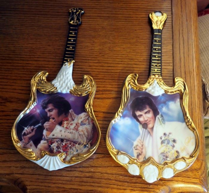 Bradford Exchange Elvis Presley Collector Plates Entertainer of the Century, "Aloha From Hawaii 1973" And "The Vegas Legend 1974"