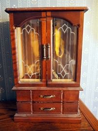 Jewelry Hutch, Porcelain Boxes Including Costume Jewelry
