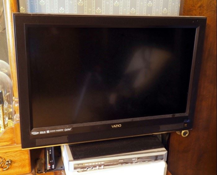 Vizio 32" Hi-Definition Television, Model #VOJ320F1A And Go Video DVD Player Includes Remotes