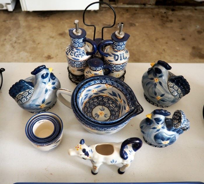 Temp-tations Presentable Ovenware By Tara. Old World Mixing Bowls, Measuring Cups And Spoons, Creamer, Salt & Pepper, Oil/Vinegar Decanters And More