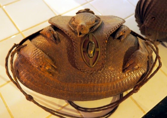Hand Made Taxidermy Armadillo Bags, Qty. 2