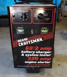 Sears Craftsman 60/2 Amp Battery Charger & System Tester, 250 Amp Engine Starter