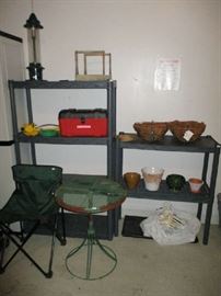 SHELVING, PLANT POTS