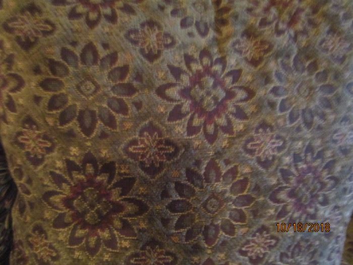 Close up of cushion fabric