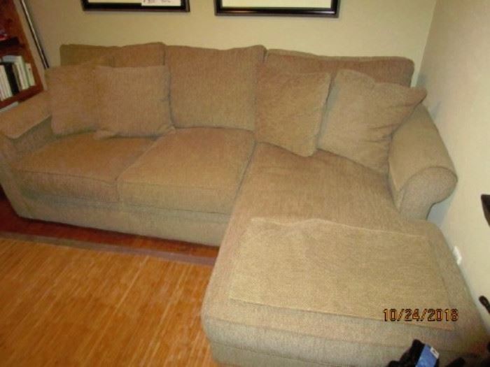 Sectional sofa.  Purchased from Crate and Barrel.  Paid a lot of money for it...barely used.  Very clean and nice.  Cushions in excellent condition.