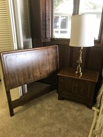 Twin headboard and two-door chest
