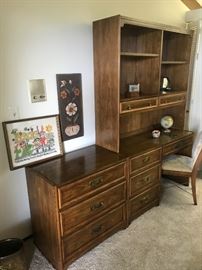 Desk and dresser