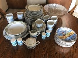 Lighthouse motif dishes