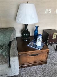 Mid-century table and decorative items