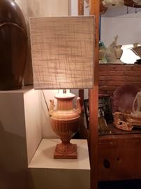 Cowan pottery lamp