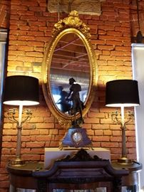 Wildwood Lamps and many gilt Mirrors 