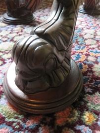 ROUND DOLPHINE FOOTED TABLE LAMP
(detail of dolphin foot)