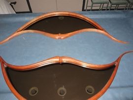 "THE KISS" MIRRORS /WALL HANGING
MARK LEVIN
(THERE ARE TWO MIRRORS WHICH HANG ABOVE EACH OTHER TO FORM "THE KISS"