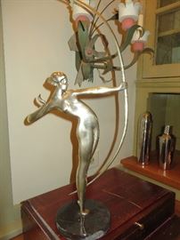 ART DECO NUDE DIANA WITH BOW
