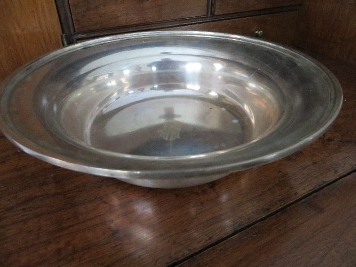 STERLING ROUND SERVING BOWL  
S KIRK & SON
