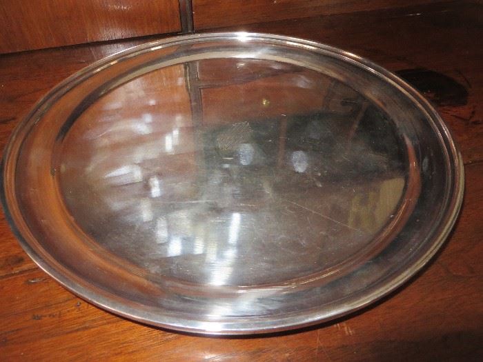 STERLING ROUND SERVING TRAY
S KIRK & SON
