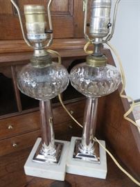 VINTAGE OIL LAMPS (pair)

