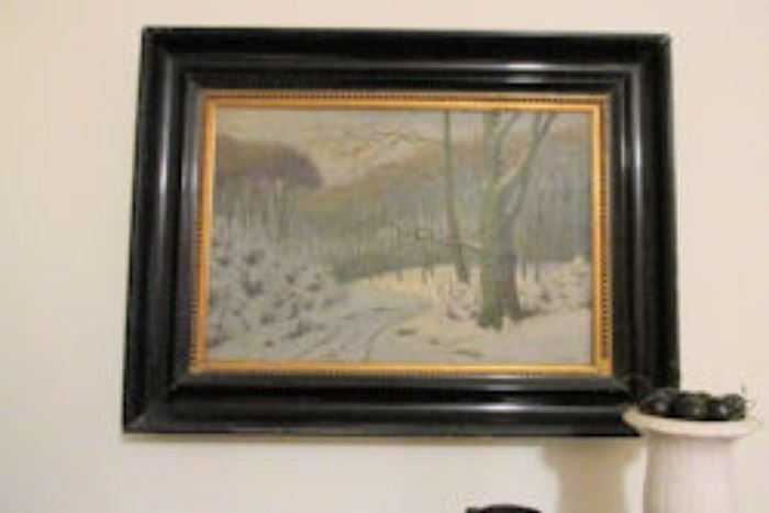 framed snowy woods