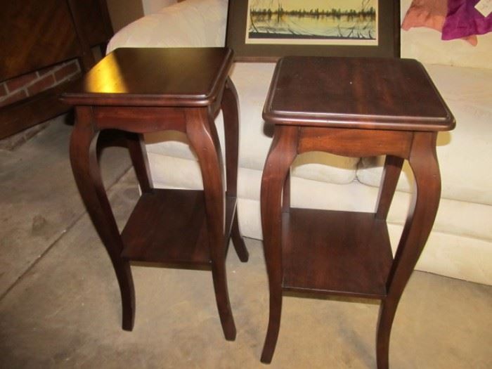 Pair of small stands or end tables