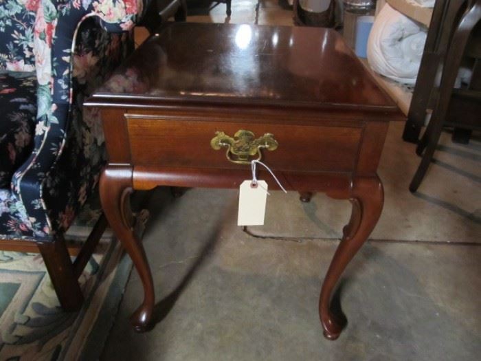 One of a pair of Queen Anne end tables