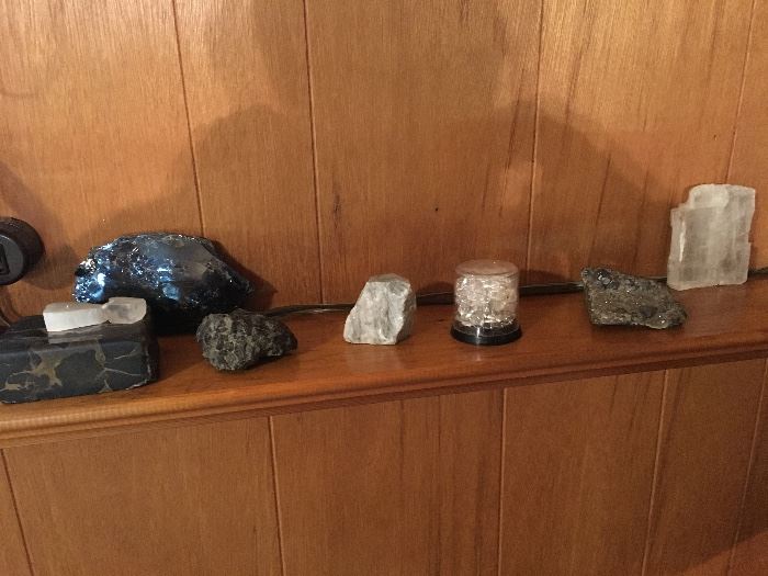 Rocks and minerals all over the house.